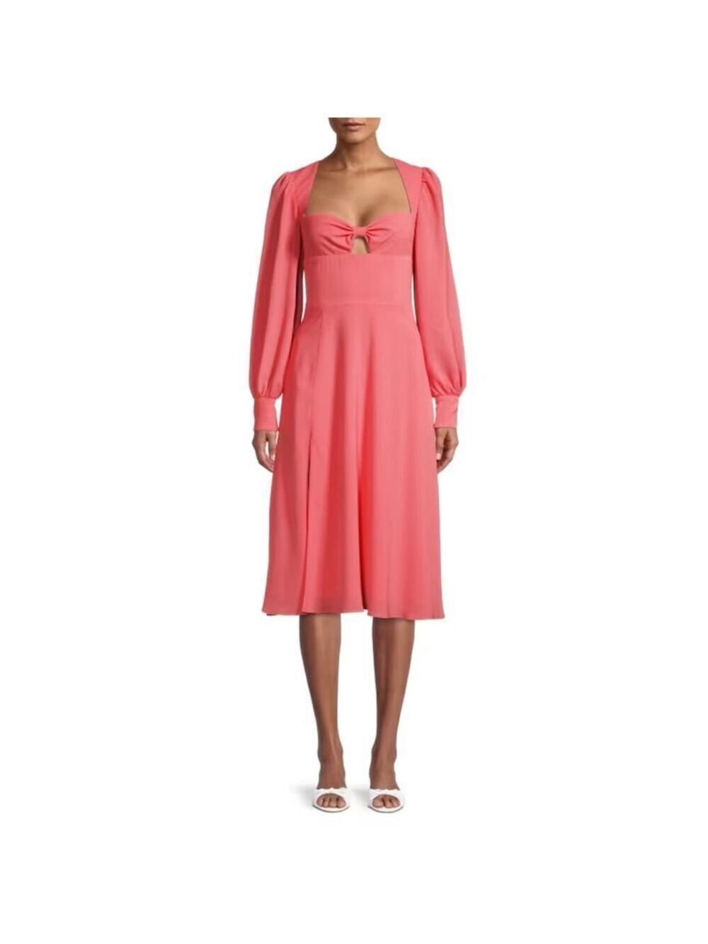 Women's Black Halo Coral Romina Sweetheart Midi Dress Size 4